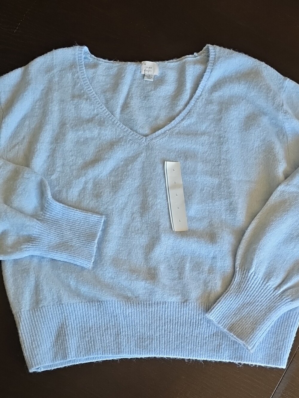 a new day Pale Blue V-Neck Women's Sweater